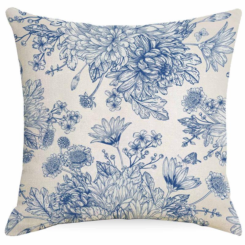 Vikama Classical Pattern Throw Cushion Cover For Sofa, Bedroom Car Seat Cushion Cover, Lumbar Support Nap Cushion