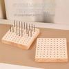 2Pcs Square Wooden Polishing Head Storage Board Save Space Nail Grind Head Organizer  Home