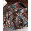 Vintage Elegant Womens Small Square Scarf Imitation Velvet Sun Protection Neck Wrap