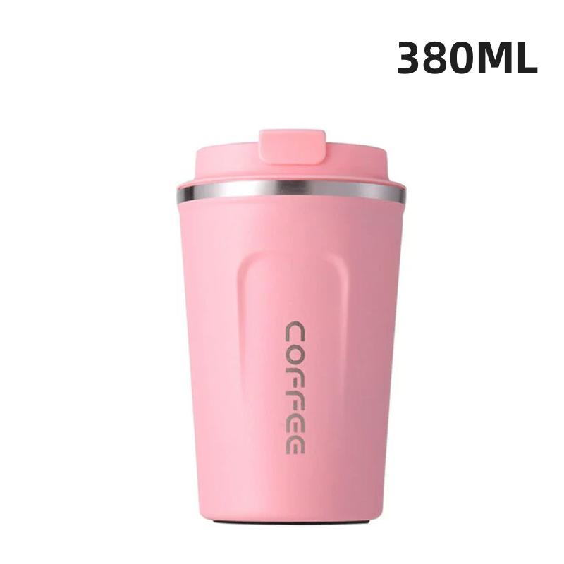 Thermo Cafe Coffee Mug Car Thermos Mug 380/510ML Leak_Proof Travel Thermo Cup for Tea Water Coffee Double Stainless Steel