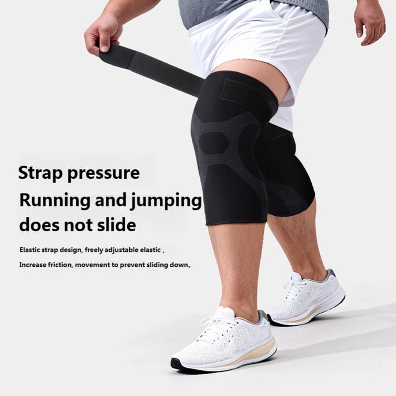 Knee Support Brace With Cushions Pad &Elasticity Straps Systems Ideal For Heavy Weight Users During Sports Activities