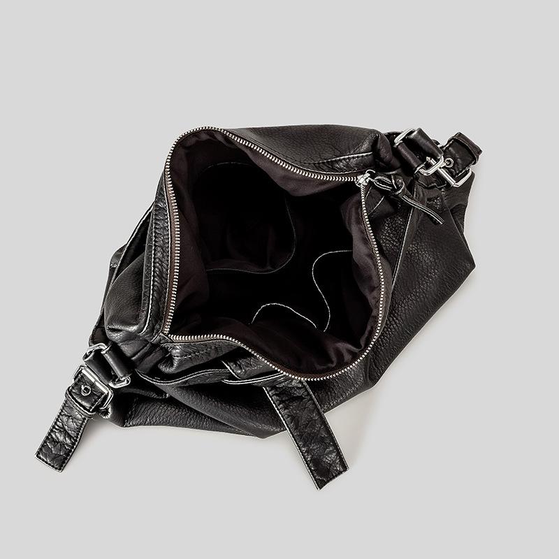 Large Capacity Soft Leather Tote Bags For Women Vintage Y2k Punk Bags Ladies Travel Commuting Handbags Motorcycle Crossbody Bag