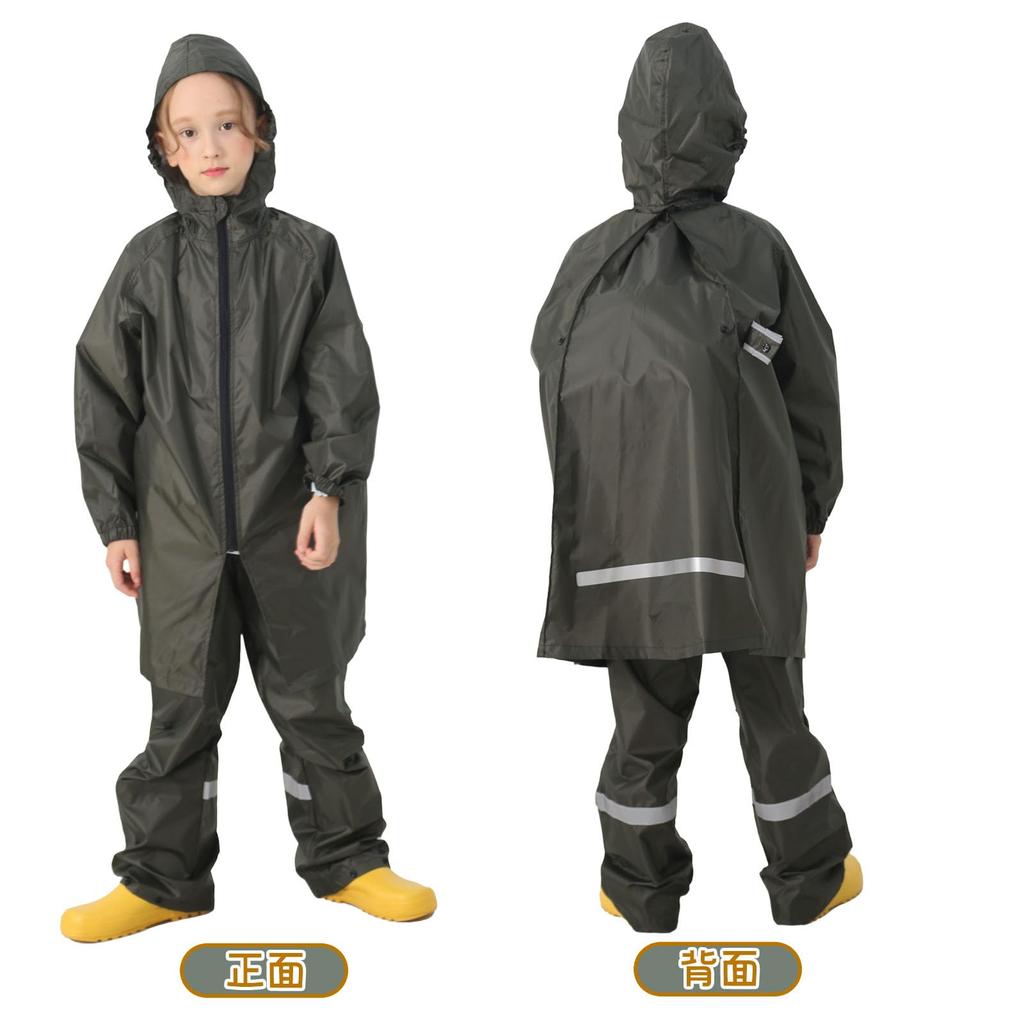 T015 Raincoat Fits School with Storage Perfect for the Rainy Season Smart-Bear Kids' Set, Backpacks, Unisex, Waterproof, Windproof, Lightweight,
