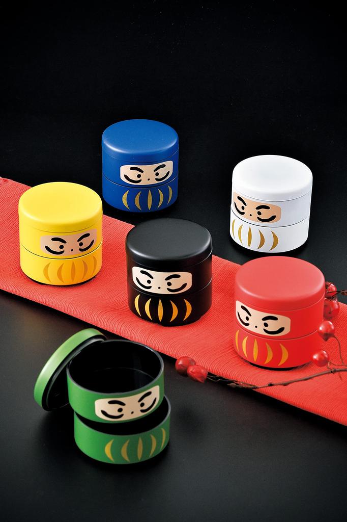 Tatsumiya Mini Daruma Jubako Box Black 575200 (160ml) "Motenashiya"