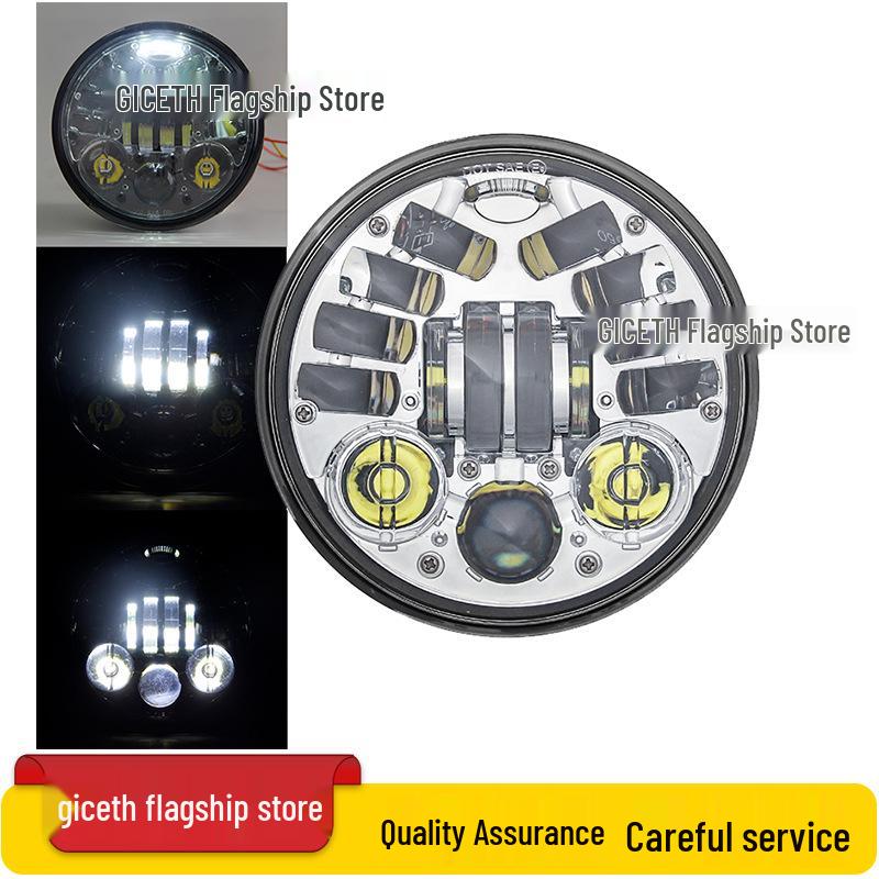 5.75" LED Headlight for Harley X48, XL883R/L 750, Dyna, Benelli 400 Motorcycles & Scooters - Off-road Compatible