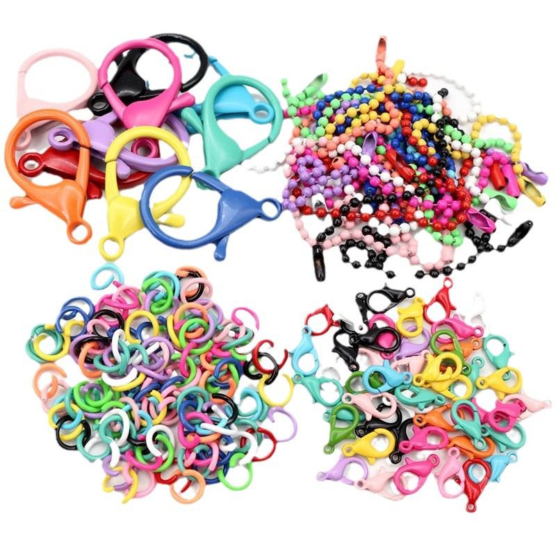 Mixed Styles & Colors Keychain Lobster Clasps with Jump Ring Jewelry Accessories