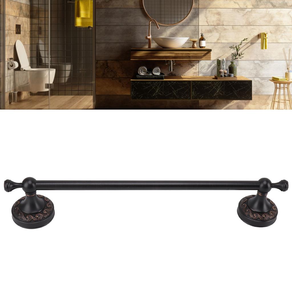 Portasciugamani Rame Retrò Salvaspazio 40CM Multifunzione Antivibrazione Singolo Portasciugamani per Accessori Bagno