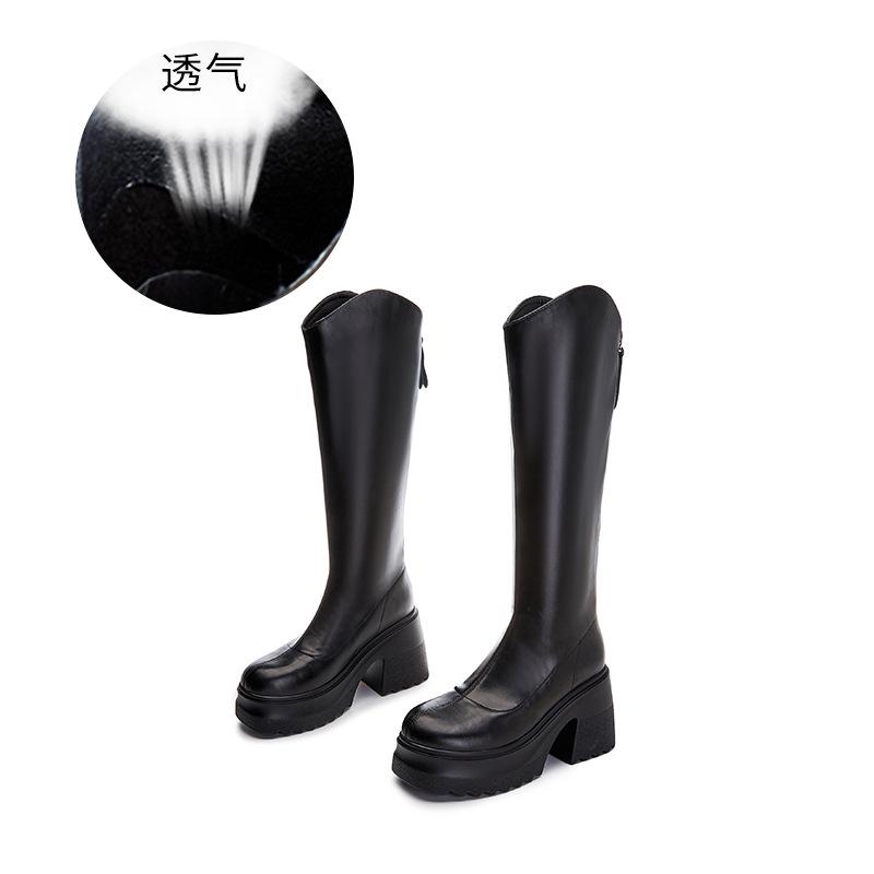 

Сапоги женские новые сапоги до колена на толстом каблуке, сапоги-рыцари на высоком каблуке, сапоги на толстой подошве 34