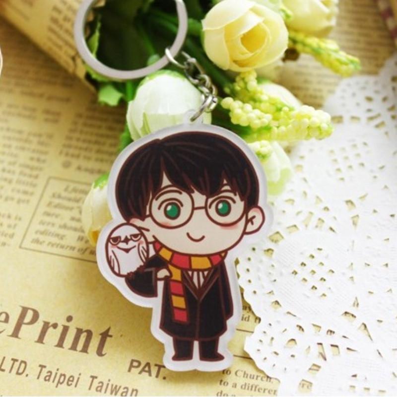Potter Cartoon Harry Snape Malfoy George Bill Movie Character Pendant Keychain