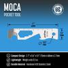 Keyport MOCA Key Tool Keychain Cord Box Scoring Hex Bit 3 TSA Keyport Pivot Keychain Size 10-in-1 Multi-Tool (Bottle Opener, Screwdriver, Cutter,