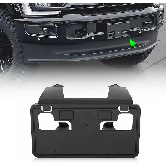 Front License Plate Frame For Ford F250 F350 F450 F550 Super Duty 2024 2025 2026 NO Drill Front Bumper License Plate Holder Mounting Bracket Cover