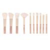 Mini 10-Piece Candy Makeup Brush Set: Stippling, Powder, Highlight, Eyeshadow