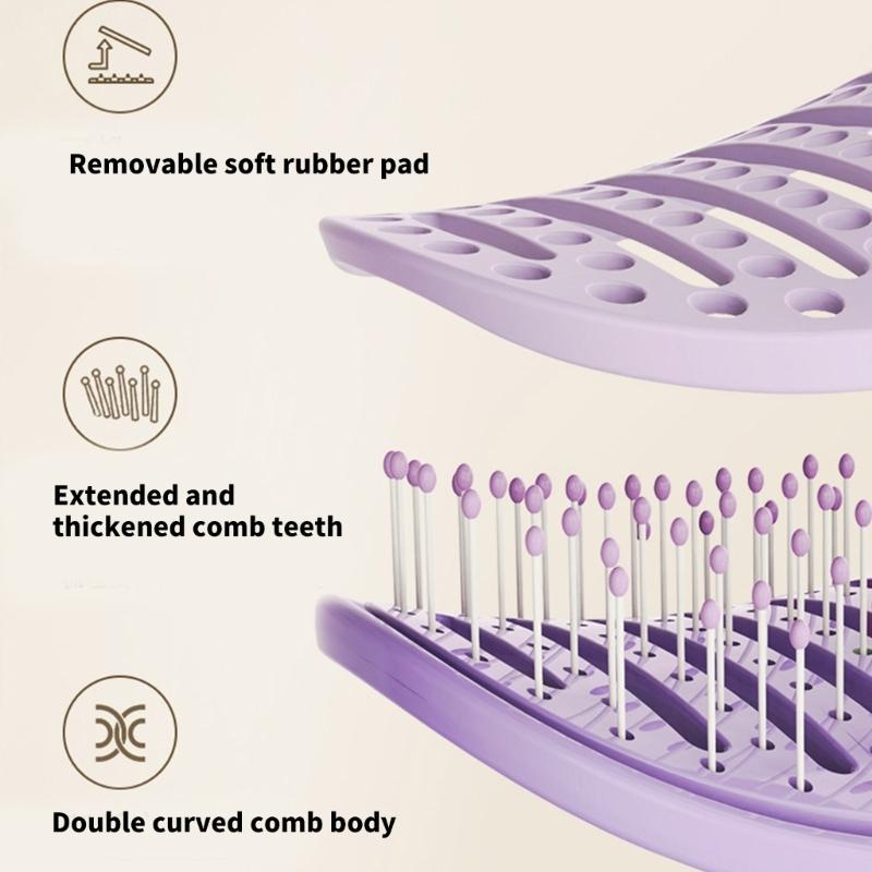 Convenient Detangling Comb Scalp Massage Soft Bristles Brush Hair Styling Tool Haridressing Comb For Flaky Scalp Care