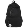 Schoolbag Solid Color Simple Backpack Men's and Women's Trend Original School Bag Students Commuting Light Travel Backpack