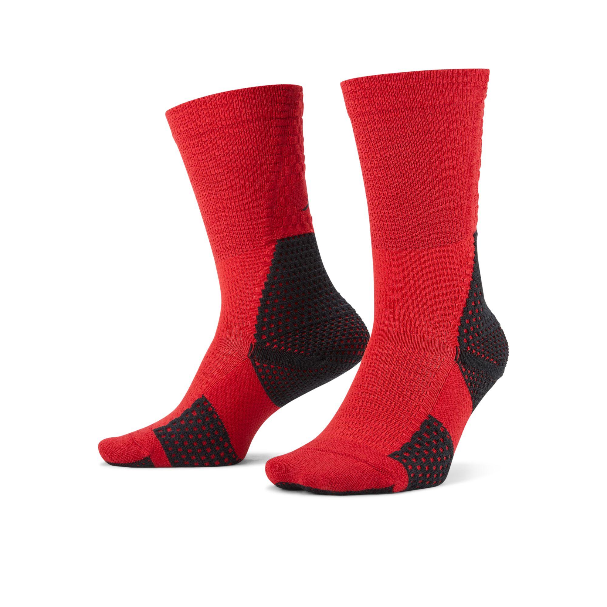 Jordan Crew Socks Unisex 687 Gym Red/Black FZ3393-687 M