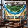 Octopus Sea Life Theme Throw Blanket Custom Name Text Personalized Blanket Soft Cozy Blanket for Home Sofa Bed