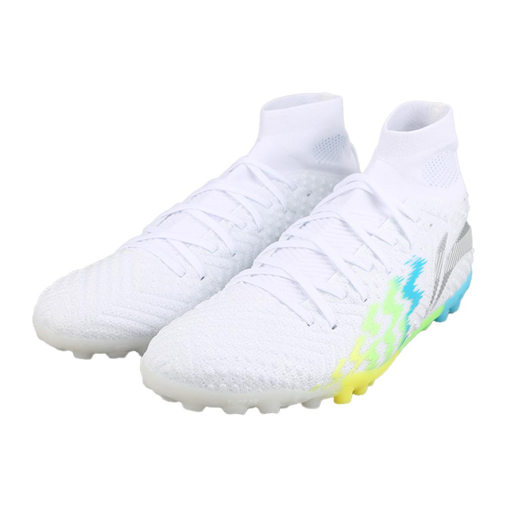 New LiNing TF Rubber Broken Studs Artificial Ground Soccer Shoes Men's Green Multicolor White YSTU021-1