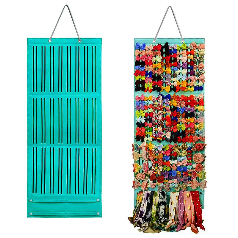 Hair Accessory Display Storage For Children With Hook Hair Bows Holder Large Capacity Hair Clips Organizer Hanger