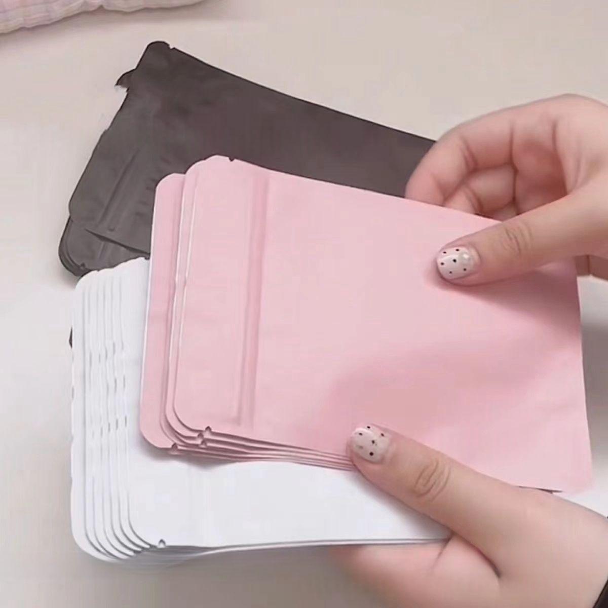 

10 шт. Матовый пакет с зиплоком, Красивый упаковочный материал для карточек, Мини-грузовик, Ручной аккаунт, Подарочная наклейка, Упаковочные пакеты As shown розовый