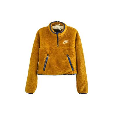 Sportswear Half-Zip Knit Cropped Jacket Women Jackets Brown Yellow CJ6283-727