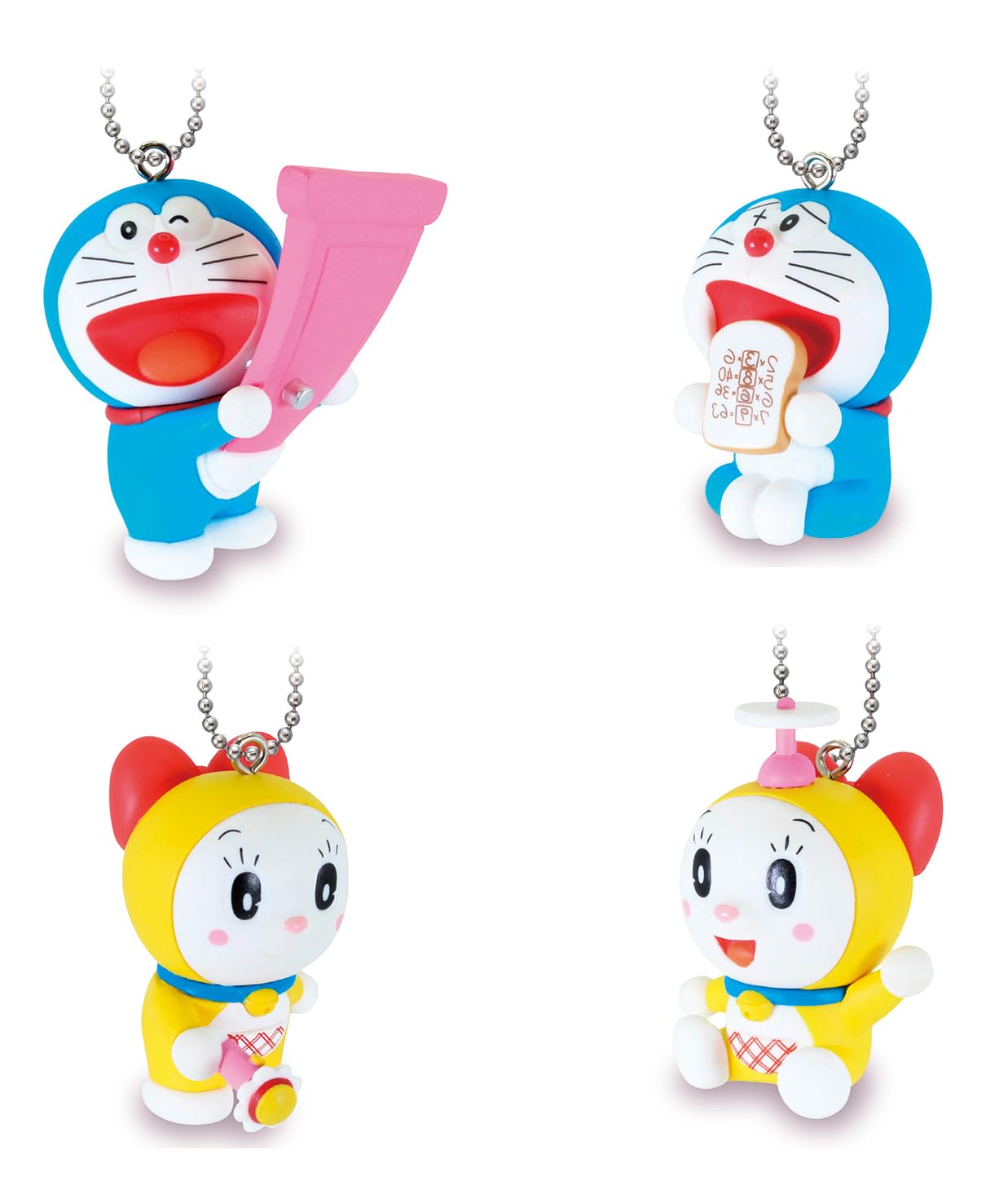 Doraemon Secret Gadget Motion Figure Mascot Set of 4 Gacha [Complete Types]