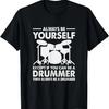 Drummer Tempo Music Band Percussion Drum Set Funny Humor T-Shirt