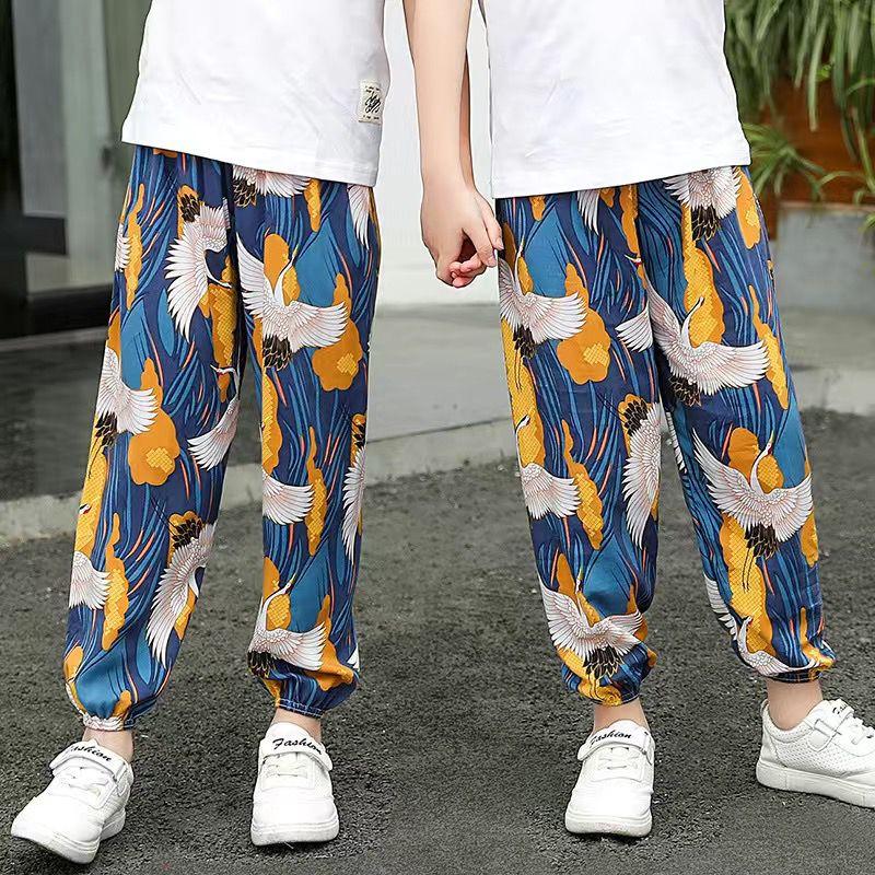 Dětské kalhoty MAITA Jarní Boho Potištěný Vysoký pas Ležérní Lucerna Kalhoty Joggers Dětské fitness tepláky