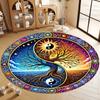 2025 Yin Yang Tree of Life Theme Round Mat Non-Slip Suitable Bedroom Living Room Picnic Camping Home Decoration for Boutique Spa