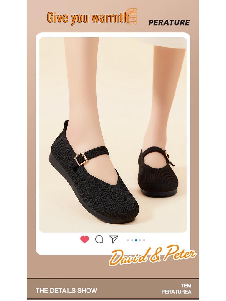 Women's Summer Casual Round-Toe Flats - Soft, Comfortable, Polyurethane Soles, Perfect for All-Day Wear.