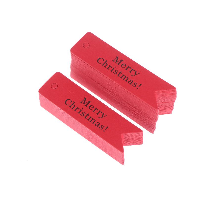 100Pcs Christmas Gift Tags Holiday Present Labels With Merry Christmas Lettering Design Decorative Hanging Tags