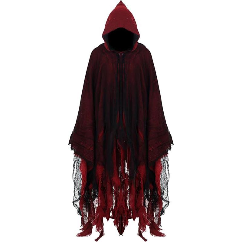 Halloween Adult Cape Witch Cape Grim Reaper Costume Haunted House Costume Dress Up Horror Tricky Costume Props