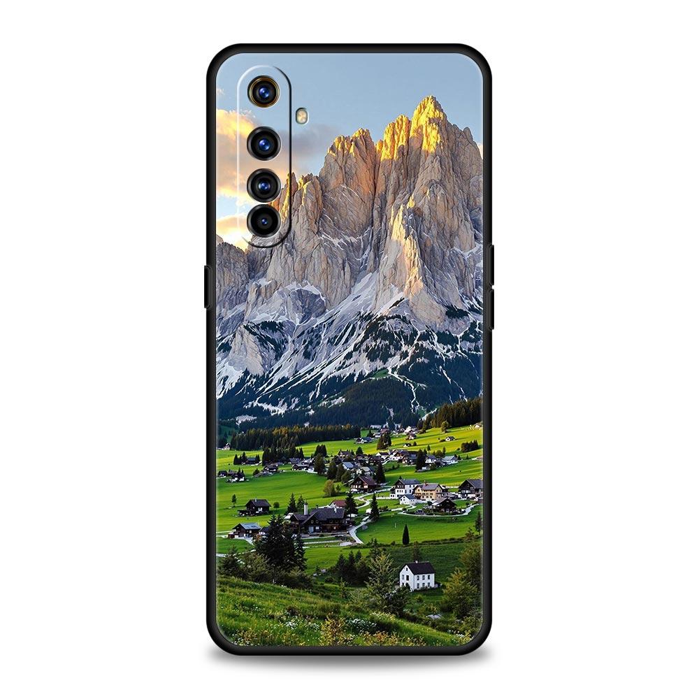 Mountain Peaks Landscape Phone Case For Realme 13 12 10 9 8 7 GT3 GT5 GT2 Pro Plus 5G C21 C25 C35 GT Neo 2 3 3T 5 Cover
