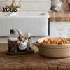 Cartoon Chef Kitchen Decor Salt And Pepper Shakers Set, Decorative Resin Statue Spice Even Seasoning Spreader Organizer, Glass Holder for Dining