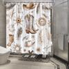 Elegant Beige and White Bohemian Waterproof Shower Curtain – Perfect for Adding a Warm and Stylish Touch to Your Bathroom Decor