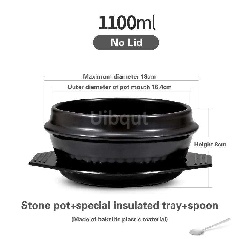 Korean Style Stone Pot Special for Rice Mixing Korean Commercial Little Pan Rice Small Casserole Small Ceramic Sand Pot Cookware