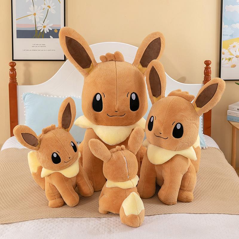 New Eevee Plush Toy Elf Pokemon Anime Cartoon Doll Pok É Mon Doll Boy and Girl Sleep Pillow Birthday Gifts