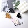 Nan Rui Jewelry 5.3cm Two-Color Puppy Hair Clip - Korean Style Cartoon Cream Edge