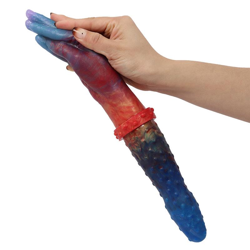 Prst dvojitý dildo anální kolík dildo fisting zařízení pro dospělé sexuální hračky realistický penis vibrační penis odsávání BDSM otrok