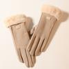 Women Touchable Screen Finger Gloves Fashion Autumn Winter Warm Thin Cashmere Solid Color Cycling Drive Elegant Windproof Glove