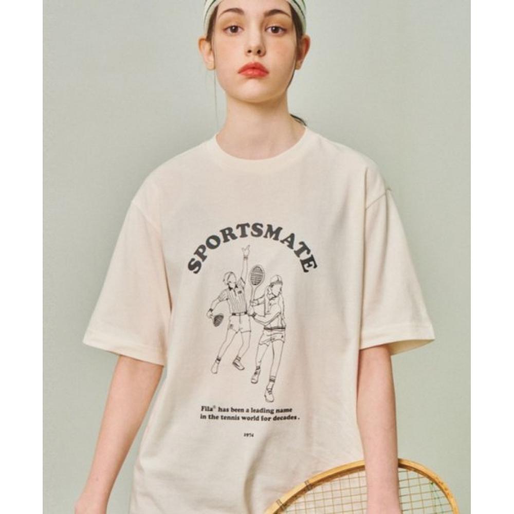 

Fila SporTs MaTe Drawing ShorT Sleeve T shirT Fe2rse5115xowh OFFWHITE/110
