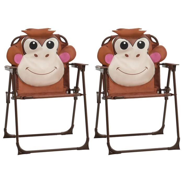 VidaXL Jeu de bistro avec parasol pour enfants 3 pcs Marron