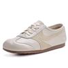 The First Layer of Cowhide Spring New Sports and Leisure Middle-aged Mother Shoes Flat Leather White Shoes Are Comfortable