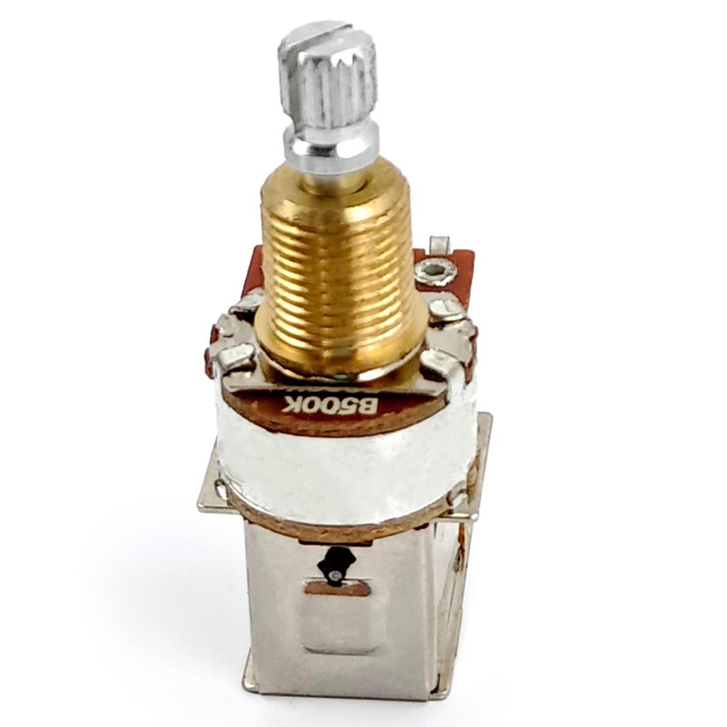A500K/B500K Push Pull Guitar Control Pot Volume Potentiometers Guitar Switch Knob Linear Taper Potentiometers Enduring