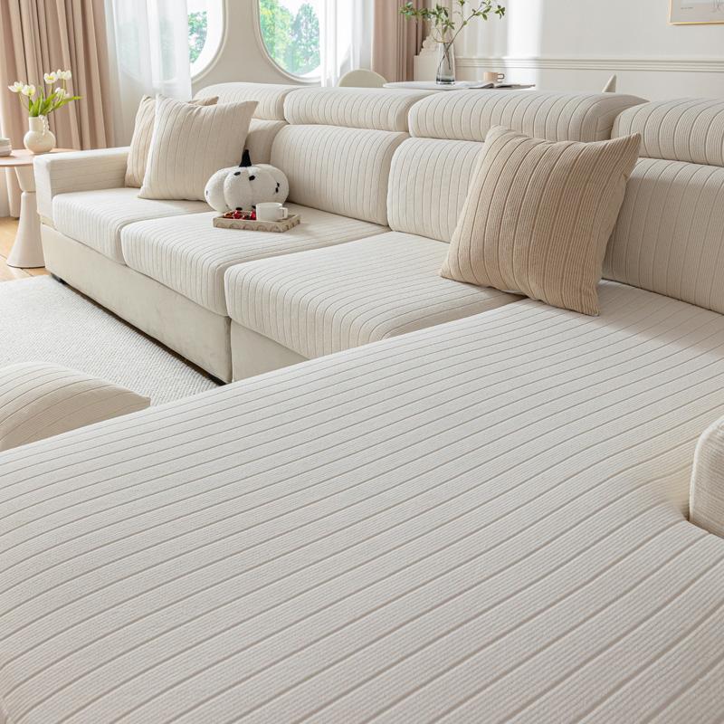 

Толстый жаккардовый чехол для подушки сиденья для гостиной, защита для мебели L-образной формы, чехол для углового дивана, съемные чехлы для сиденья Backrest Cover S белый