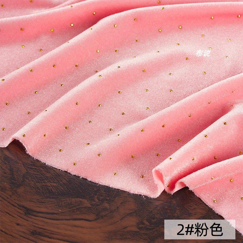 Sterrenhemel Glitters Fluweel Stof Per Meter voor Kleding Rok Cheongsam Pak Jurk Broek DIY Naaien Velours Stof Zacht Wit