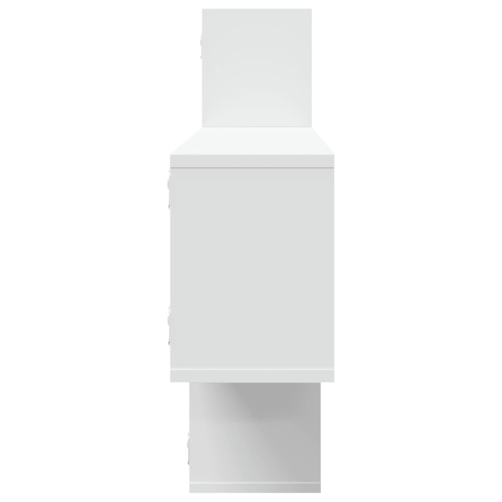 Wall Shelf White 167.5 x 18 x 68 cm Particleboard