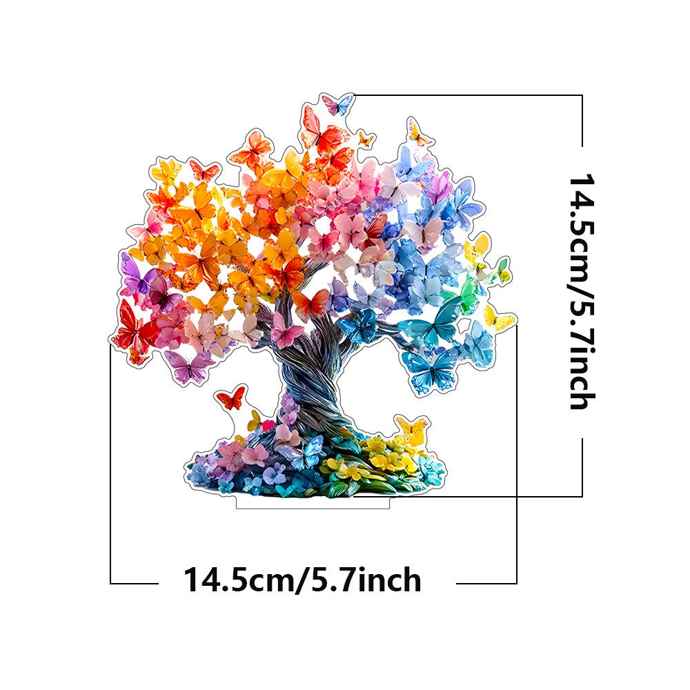 Seven-Color Butterfly Tree Ornament for Home and Living Room Decor