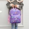 Stylish Unicorn Themed School Backpack For Children With Floral Patterns And Comfort