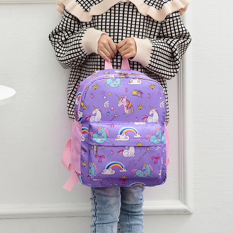 Stylish Unicorn Themed School Backpack For Children With Floral Patterns And Comfort