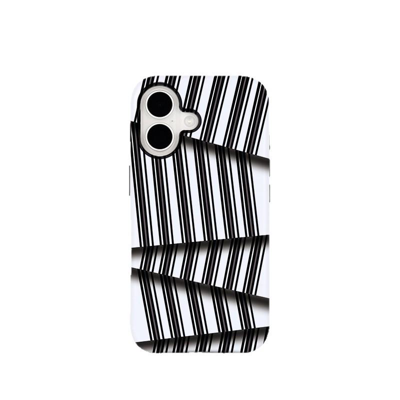 

Creative Irregular Black & White Striped Magnetic Film Apple 17 Phone Case iPhone 17 Air